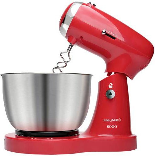 SOGO Human Technology Küchenmaschine aus Edelstahl mit 350W in Rot - Bild 1