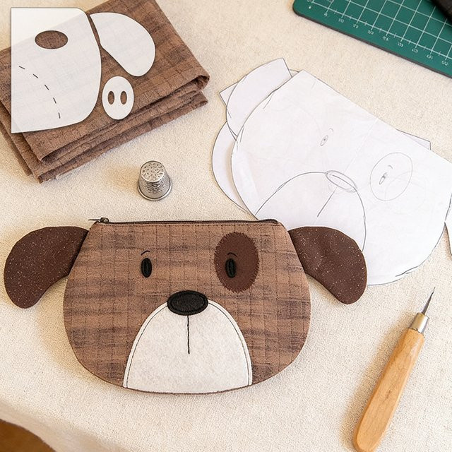 YOMDID 3-teiliges Set Reißverschluss-Schablonen in Hundeform aus Kunststoff für DIY Kreative Reißverschlusstaschen und Quiltvorlagen - Bild 1