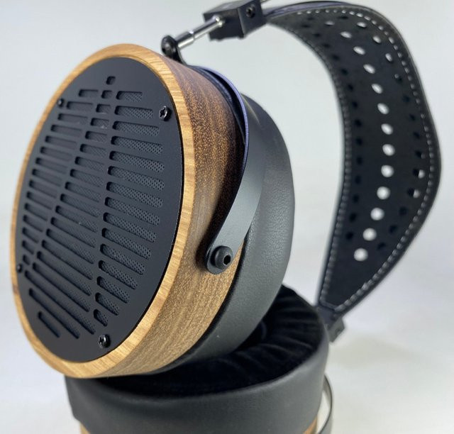 GONANIA DIY Zingana-Holz externe Holzschale Kopfbügel-Halbteil für HiFIMAN und AUDEZE LCD Kopfhörer, braun, 100mm - Bild 1