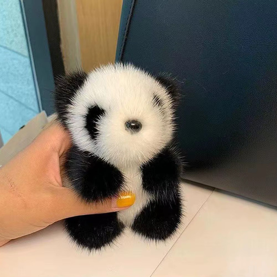 Panda-Plüschtier-Schlüsselanhänger, Plüschpuppe - Bild 4