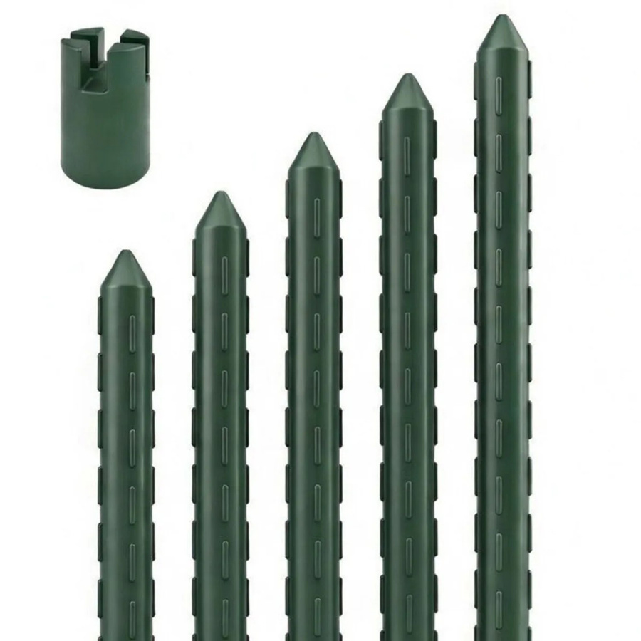 TTL GARDEN Rankstäbe 5er Set Grün, Kunststoffbeschichteter Stahl für Tomaten, Bohnen und Gewächshaus, Höhe: 90 cm - Bild 2