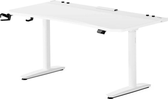 DIABLO CHAIRS X-Forge Elektrisch Verstellbarer Gaming-Schreibtisch Weiß B: 160 cm, T: 80 cm - Bild 1