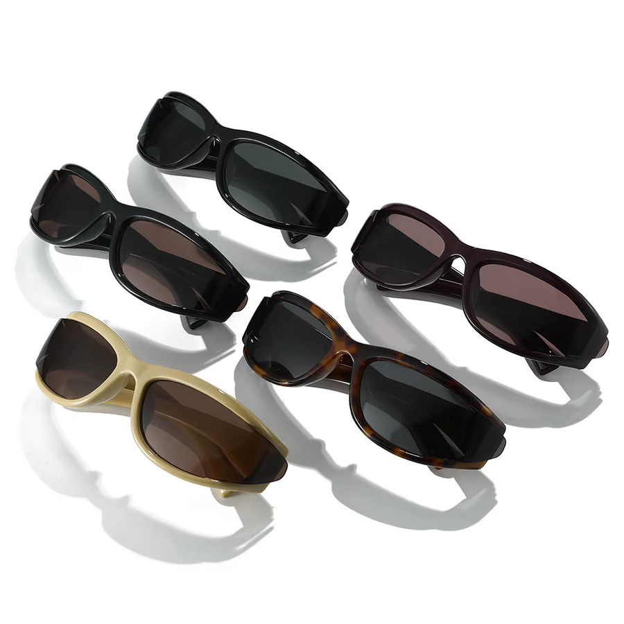 Sport-Sonnenbrille Unisex, Vollrand, Schwarz, Kunststoff - Bild 2