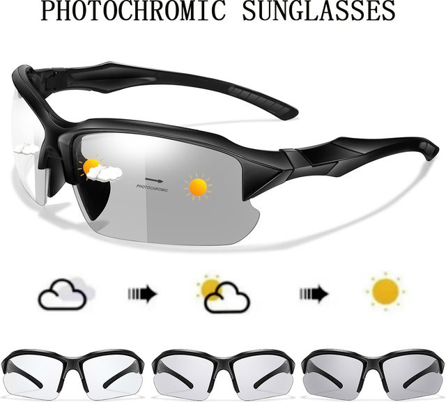 LOISRUBY Photochrome Sonnenbrille, Unisex, rechteckig, schwarz, Kunststoff - Bild 1