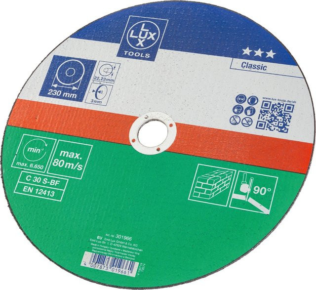 LUX-TOOLS Gewebe-Trennscheibe Classic für Stein Ø 230 mm - Bild 1