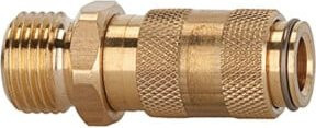 Riegler Schnellverschlusskupplung NW 2,7 aus Messing in Gold, G 1/8 AG - Bild 1