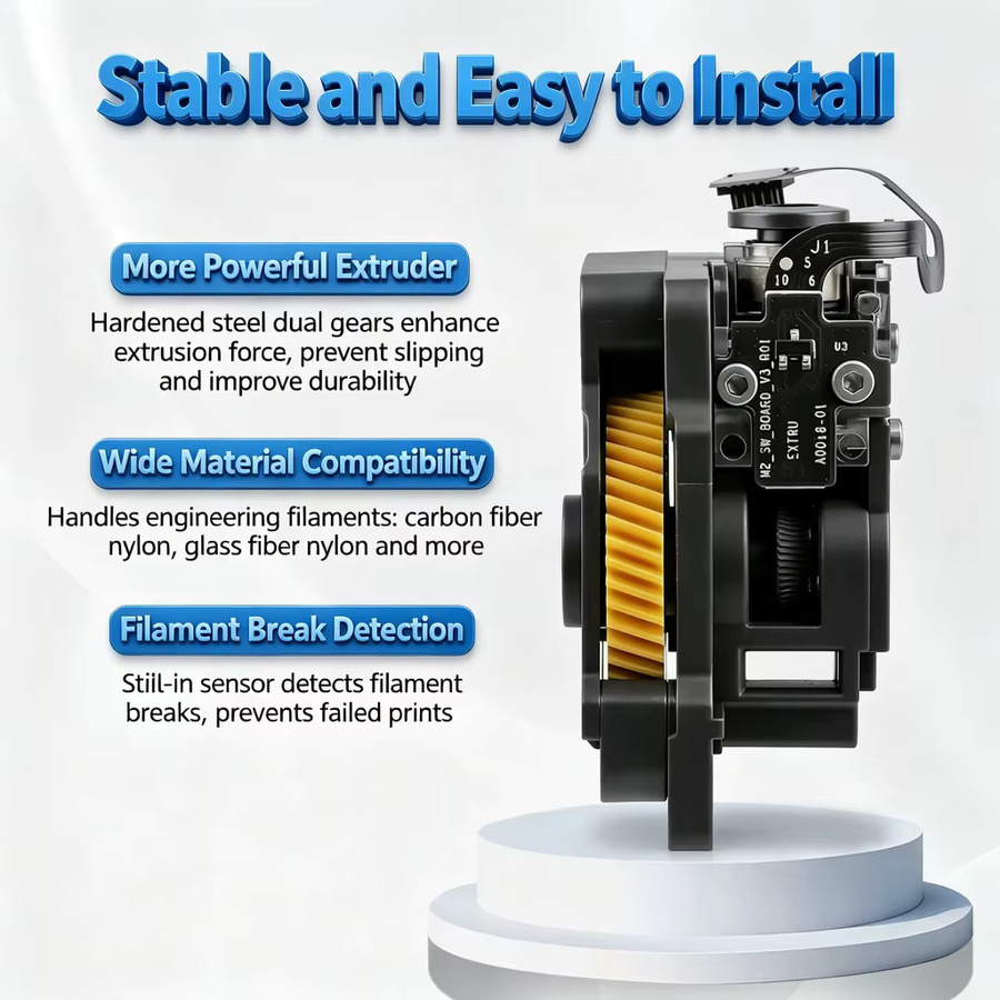 Bambu Lab Gehärtete Stahl-Extruder-Einheit für P1S P1P und X1 Serie in Schwarz - Bild 3