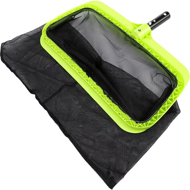 Fishine Pool Laubkescher mit tiefem Feinstickbeutel aus Polyester und abnehmbarem Griff für oberirdische Pools, Teiche und Wasserspiele, 44 cm - Bild 1
