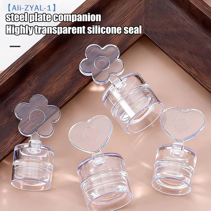 JETTING Nagelstempel mit Silikonkopf, Herz- und Blumenform - Bild 2