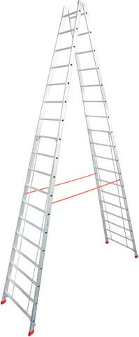 Krause Sprossen-Doppelleiter STABILO aus Aluminium in Silber mit 36 Sprossen - Bild 1