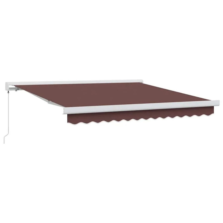 vidaXL Markise manuell Braun B: 300 cm, T: 250 cm aus Aluminium und Polyester - Bild 2