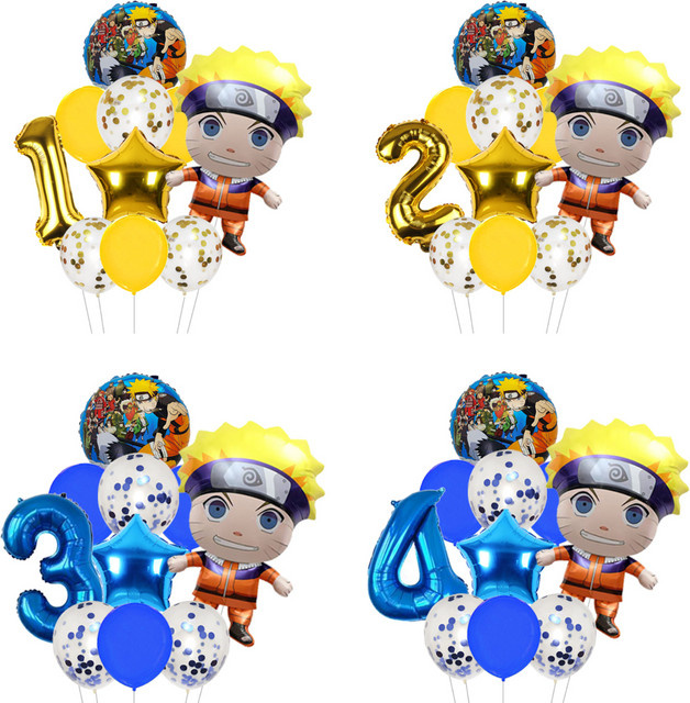 Bandai Uzumaki Naruto Chibi Folienballon- und Latexballon-Set für Kindergeburtstage in Mehrfarbig - Bild 1