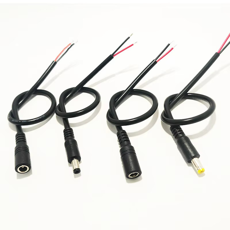 JCD DC Stecker und Buchse Adapter Set 18AWG 5521 5525 Stromkabel Anschluss für 12V 10A Stromversorgung in Schwarz - Bild 2