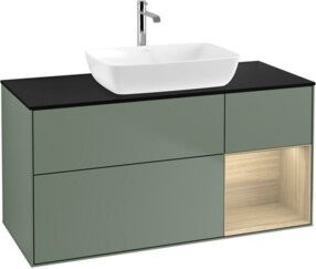 V&B Waschtischunterschrank Finion Wandbeleuchtung in Eiche lackiert, Breite: 120 cm - Bild 1