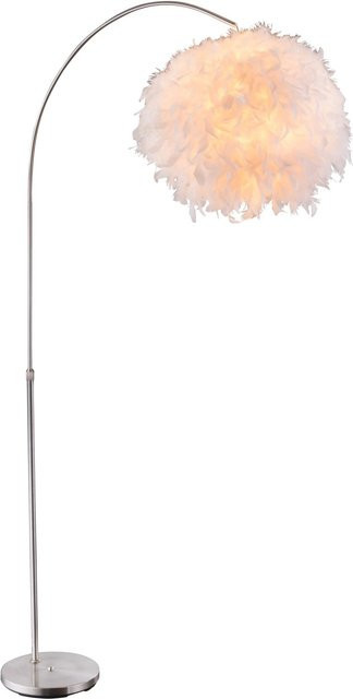 Globo Stehleuchte KATUNGA Leseleuchte in Nickel matt und Weiß mit höhenverstellbarem Design - Bild 1