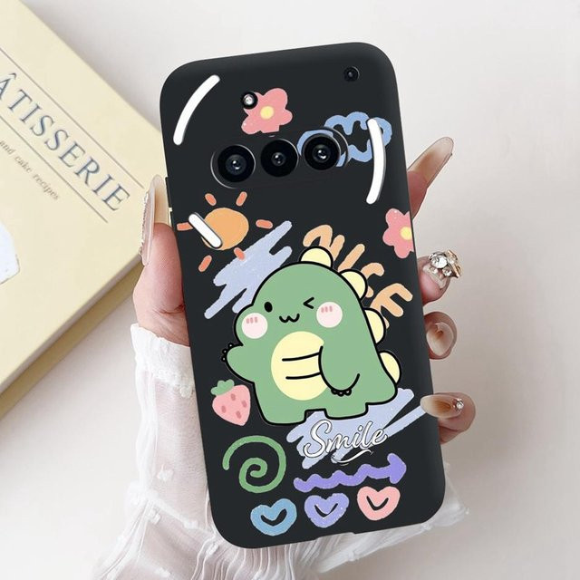 Stoßfeste TPU Handyhülle mit Cartoon-Design für Nothing Phone 3A und Nothing Phone 3A Pro in Schwarz - Bild 1