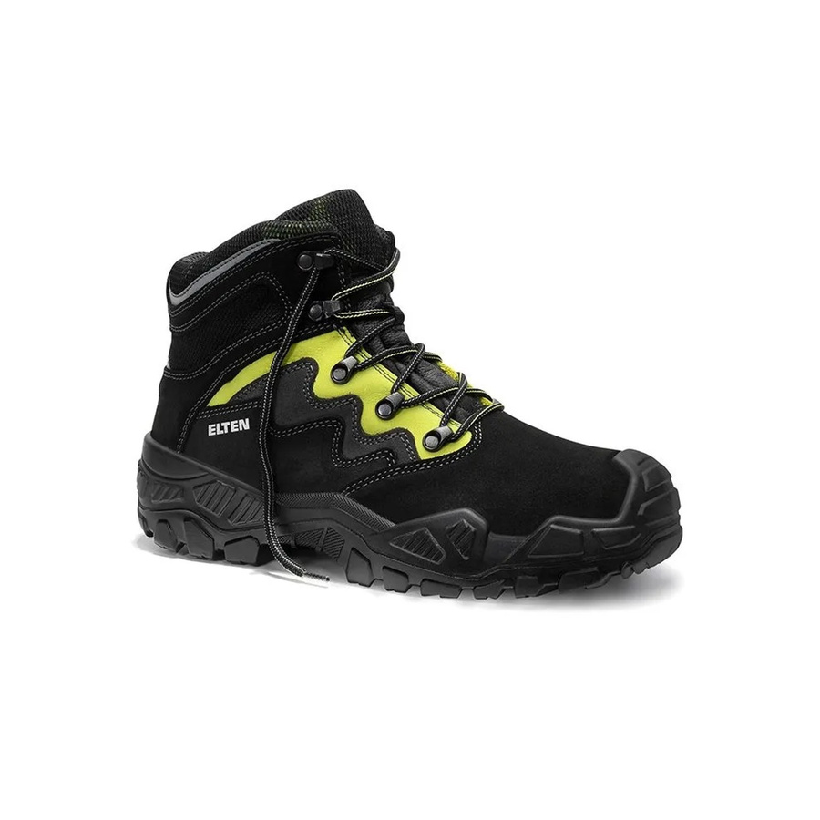 Elten Sicherheitsschnürstiefel MICK in Black Green aus Veloursleder, S3S ESD, Größe 41 - Bild 2
