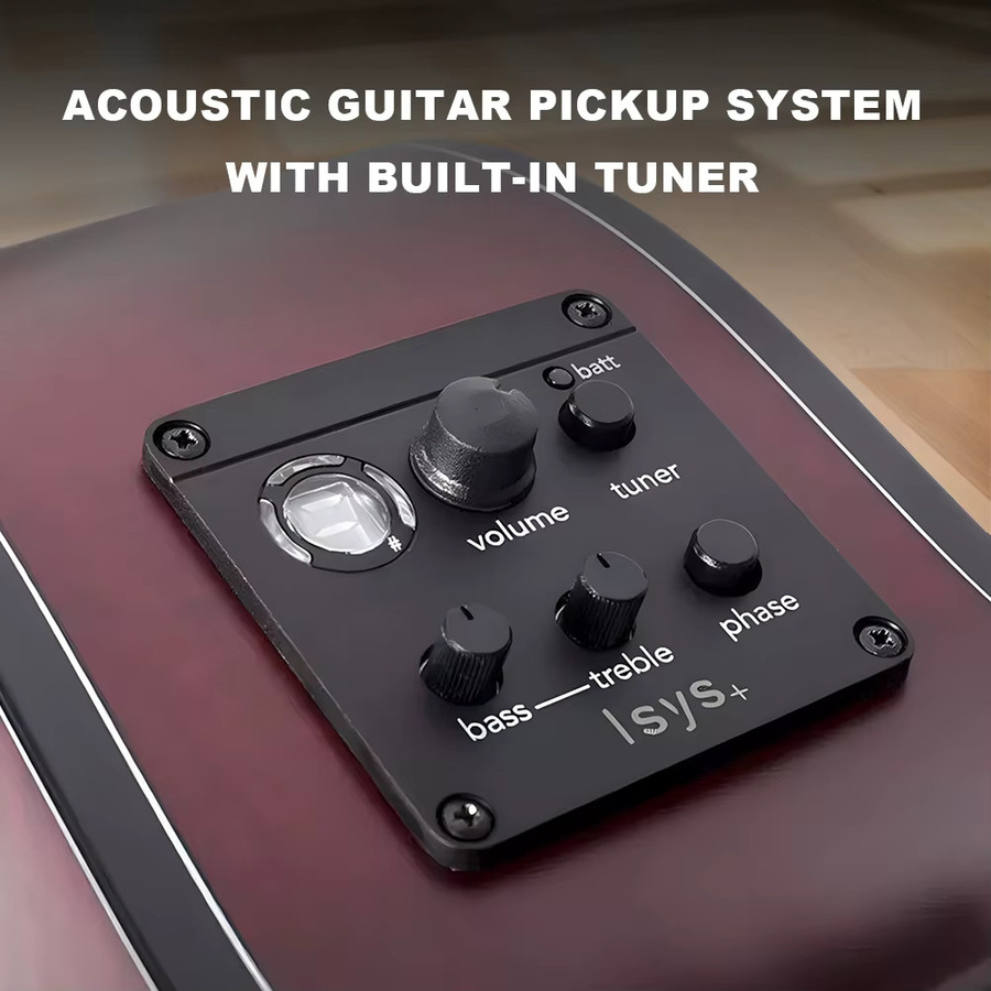 Fishman ISYS+ Onboard Vorverstärker für akustische und klassische Gitarren mit Piezo Pickup und Tuner in Schwarz - Bild 3