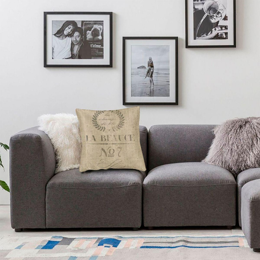 GUOYU HOMEDECOR Quadratischer Kissenbezug aus Polyester in Beige, B/B: 45 x 45 cm - Bild 2