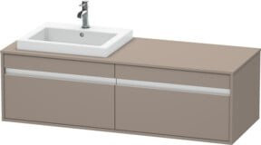 Duravit Waschtischunterschrank Ketho in Beige, Wandhängend, B: 140 cm, T: 55 cm, H: 42,6 cm - Bild 1
