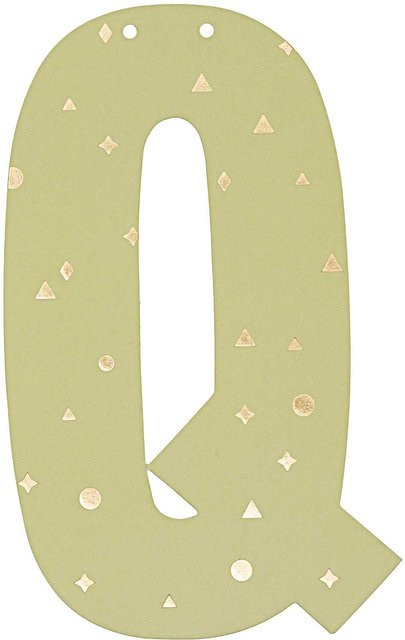 Rico Design Buchstabe Q für Girlande aus Papier, Höhe: 14 cm - Bild 1