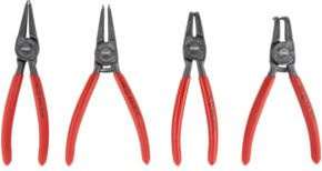 STIER Sicherungsringzangen-Set 4-teilig aus Chrom-Vanadium-Stahl in Rot - Bild 1