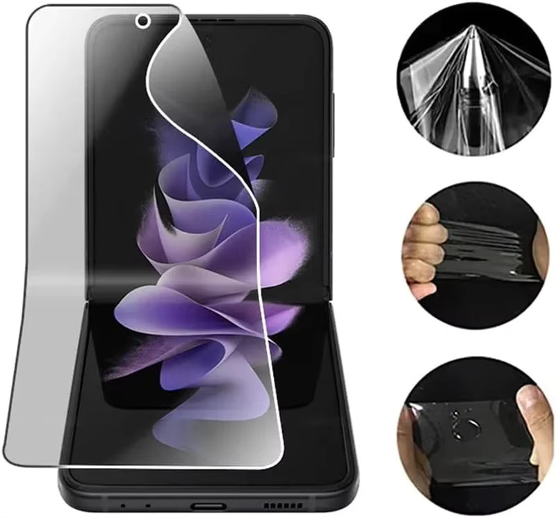 Samsung Galaxy Z Flip 5 4 3 Anti-Spy Privacy Displayschutzfolie aus Soft Hydrogel TPU - Bild 2