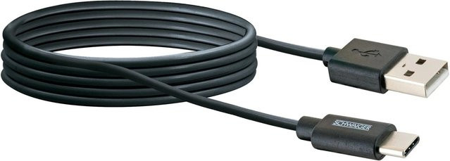 Schwaiger P4U Sync und Ladekabel USB-C auf USB-A Schwarz 2 m - Bild 1