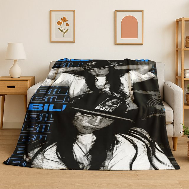 Potdemiel Billie Eilish 3D Flanell-Überwurfdecke, weiche und warme Decke in Multicolour - Bild 1