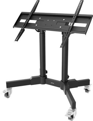 Manhattan TV-Rollwagen Schwarz, Neigbar und Höhenverstellbar, Geeignet für Curved-TVs - Bild 1