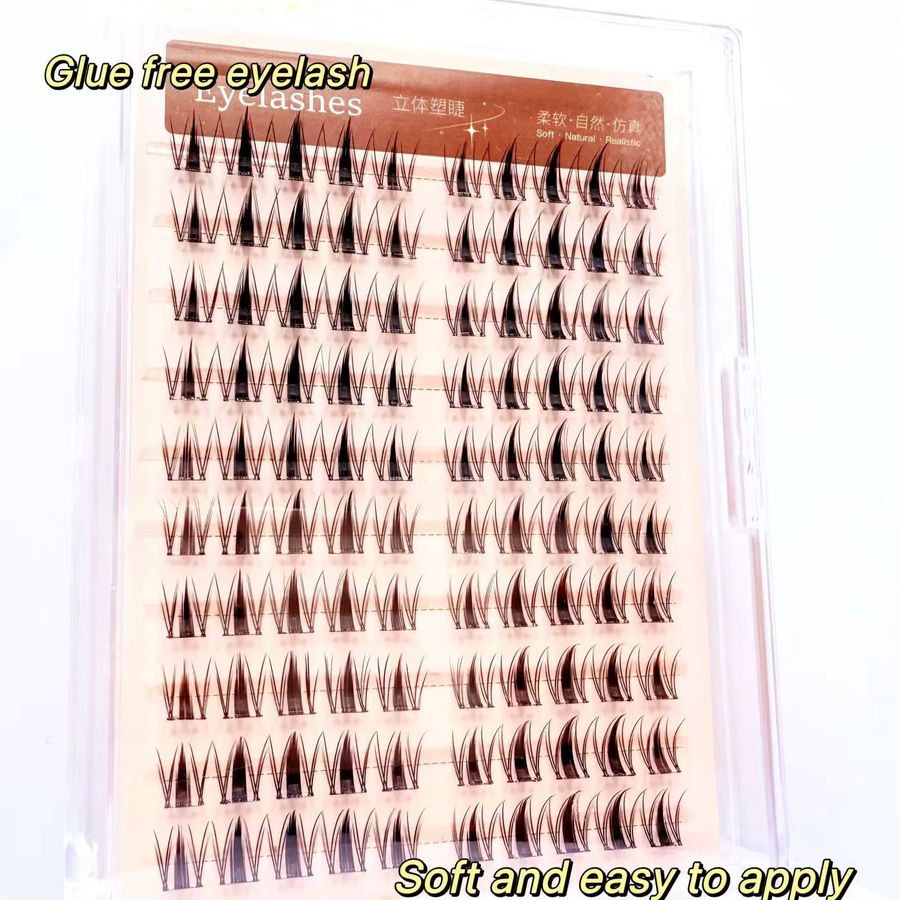 lonzunin Wimperncluster Falsche Wimpern, 10-reihig, selbstklebend - Bild 2