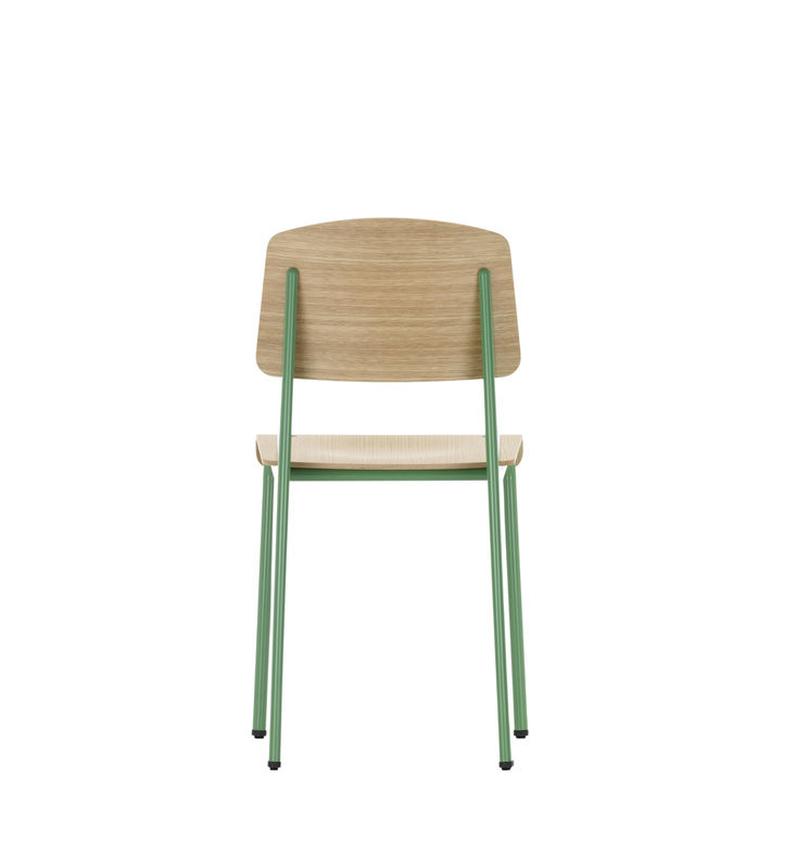 Vitra Standard Stuhl in Grün aus Massivholz und pulverbeschichtetem Metall im modernen Design - Bild 2