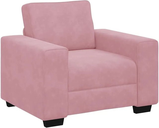 vidaXL Sessel in Rosa aus Samt mit Armlehnen, B/T/H: 100 x 77 x 82 cm - Bild 1