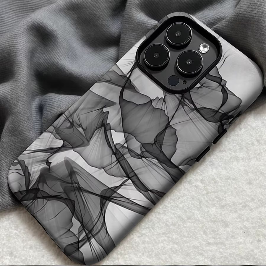 Potdemiel Black Silk Wave Handyhülle für iPhone 17 16 15 14 13 Pro Max Plus in Schwarz - Bild 5