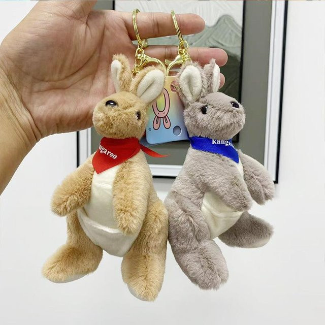 Linyi toy Känguru Plüsch Schlüsselanhänger, beige, Kinder - Bild 1