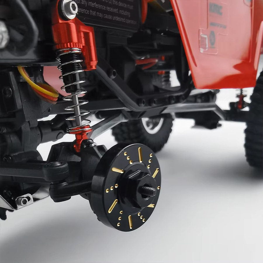 AXSPEED Messing Achse Rad Sechskantadapter Ausgleichsgewicht, 4-teiliges Set, 1:24 - Bild 2