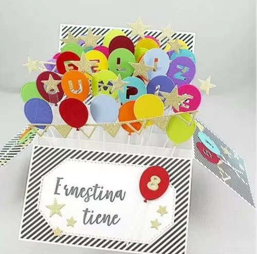 Metall Schneidwerkzeug Schablone mit Ballon-Nummern für Scrapbooking und Bastelarbeiten aus Edelstahl - Bild 2