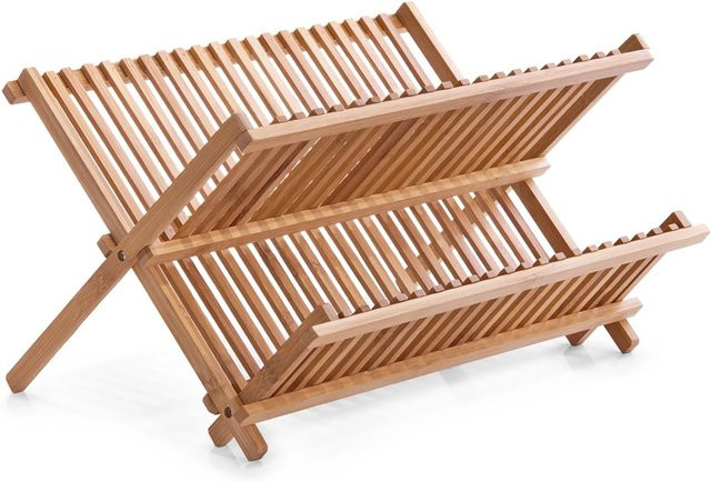 Zeller Geschirrabtropfständer aus Bambus in Natur Braun B/T/H: 35 x 25 x 42 cm - Bild 1