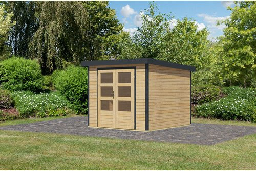 KARIBU Gartenhaus Osterby 3,5 A in Braun, B/H/T: 266,5 x 209 x 242 cm - Bild 1