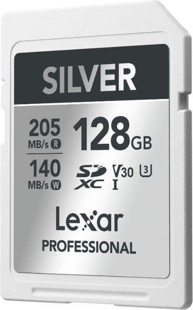 Lexar Professional SDXC Speicherkarte Silber High Speed 205 MB/s 4K V30 U3 UHS-I für deine Kamera - Bild 1