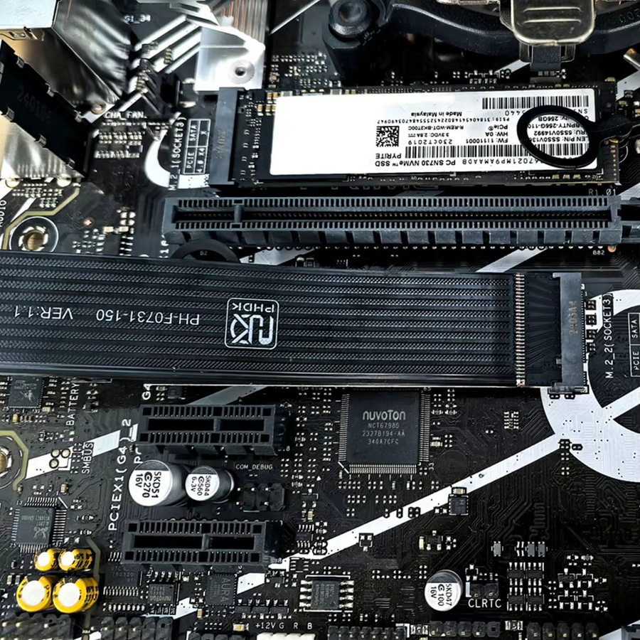 ALLOET M.2 NVMe PCIe 4.0 zu Oculink SFF-8611 SFF-8612 Buchsenkabel Verlängerungskabel in Schwarz für Gaming-PCs - Bild 4