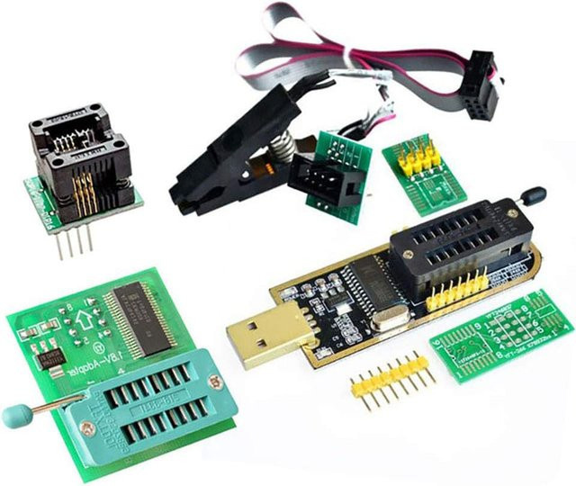 AOKIN CH341A EEPROM BIOS USB Programmierer Set mit SOIC8 Clip, 1,8 V Adapter und SOIC8 Adapter für 24 25 Series Flash - Bild 1