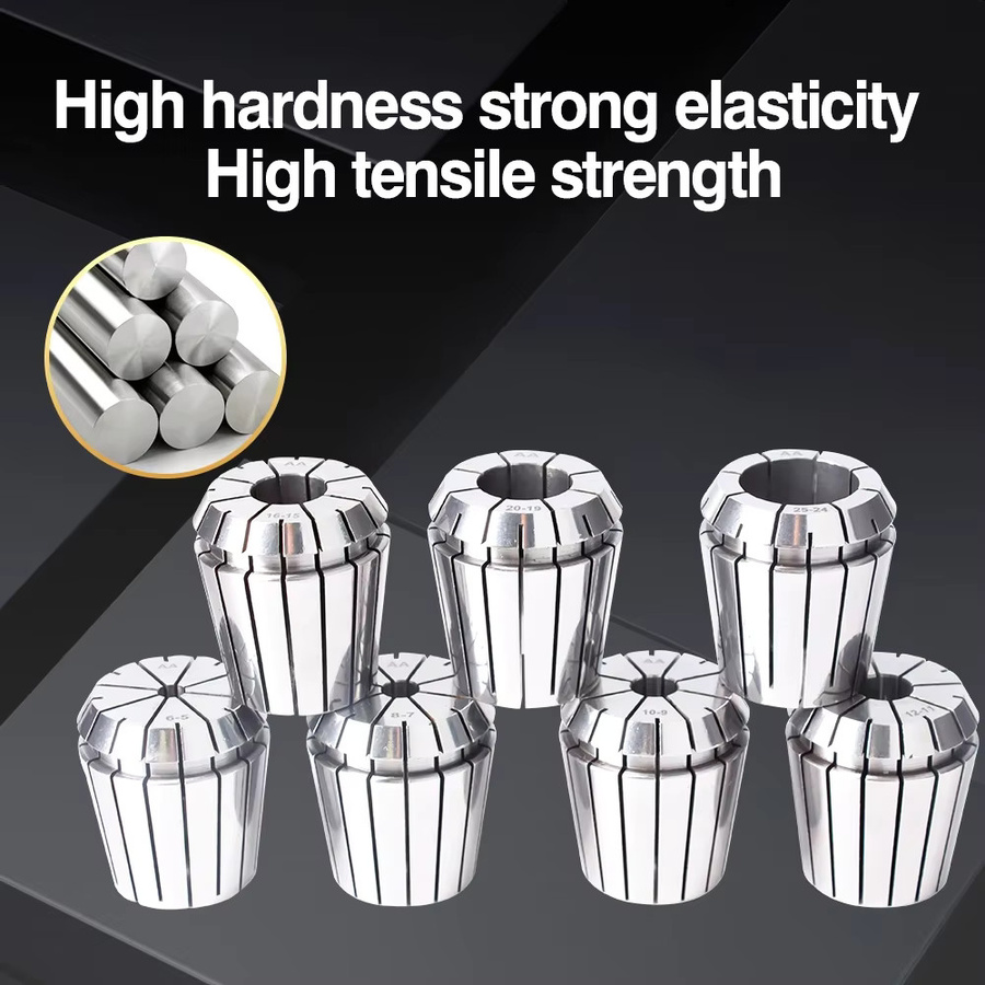 HIPIDIGI ER8 Spannzangenfutter Set mit 0,008 mm Genauigkeit in Silber für Fräser mit Spannzangen von 1 mm bis 6 mm - Bild 3