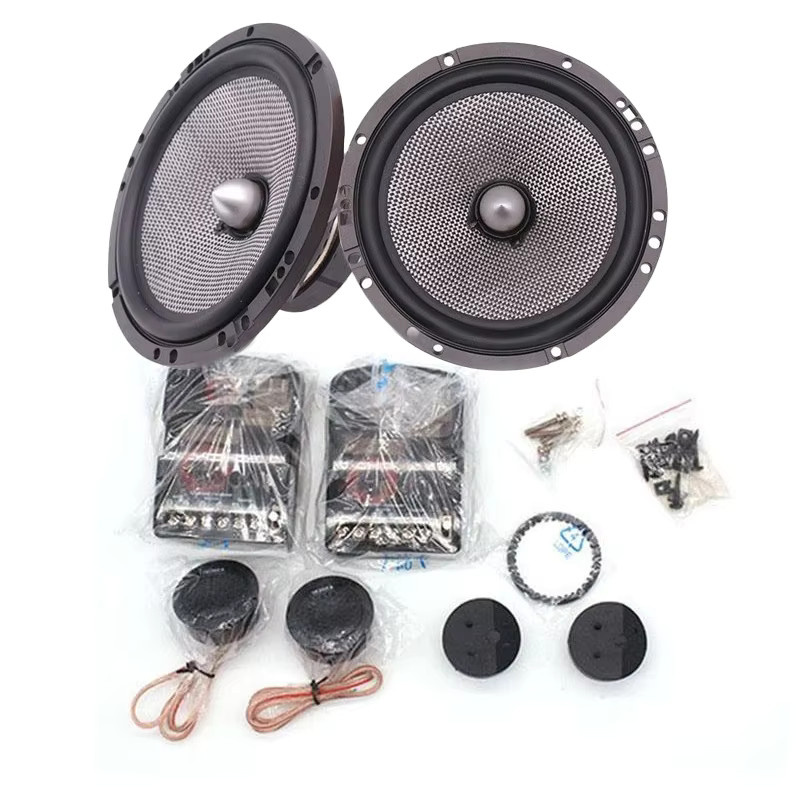 Universal Auto Audio Modifikation Kit 12V High Power Zwei-Wege-Lautsprecher Set in Schwarz - Bild 4