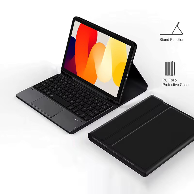 Huawei Tastatur-Schutzhülle für Xiaomi Redmi Pad SE 11 Zoll mit Hintergrundbeleuchtung und Touch-Abdeckung in Schwarz - Bild 3