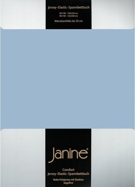 Janine Spannbetttuch Elastic Jersey aus Baumwolle in Blau - Bild 1