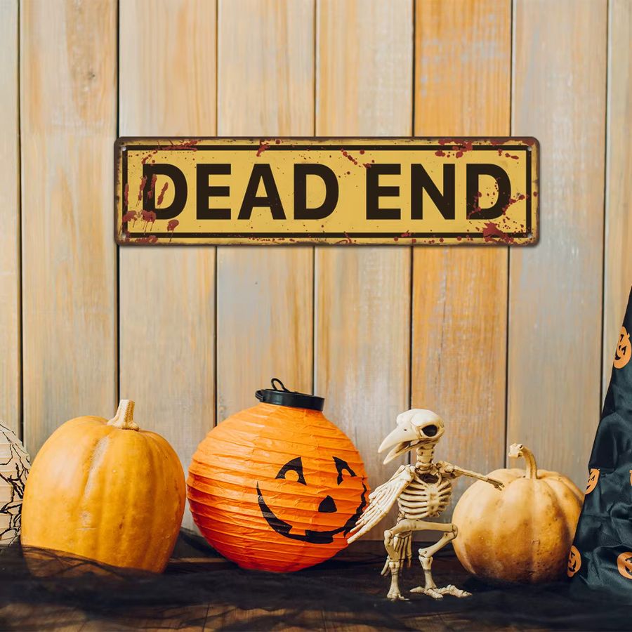Putuo Decor Vintage-Straßenschild aus Metall als Wandkunst-Dekor für Halloween - Bild 4