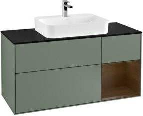 V&B Waschtischunterschrank Finion in Platinbraun matt lackiert, Breite: 120 cm, Tiefe: 50,1 cm, Höhe: 50,1 cm - Bild 1