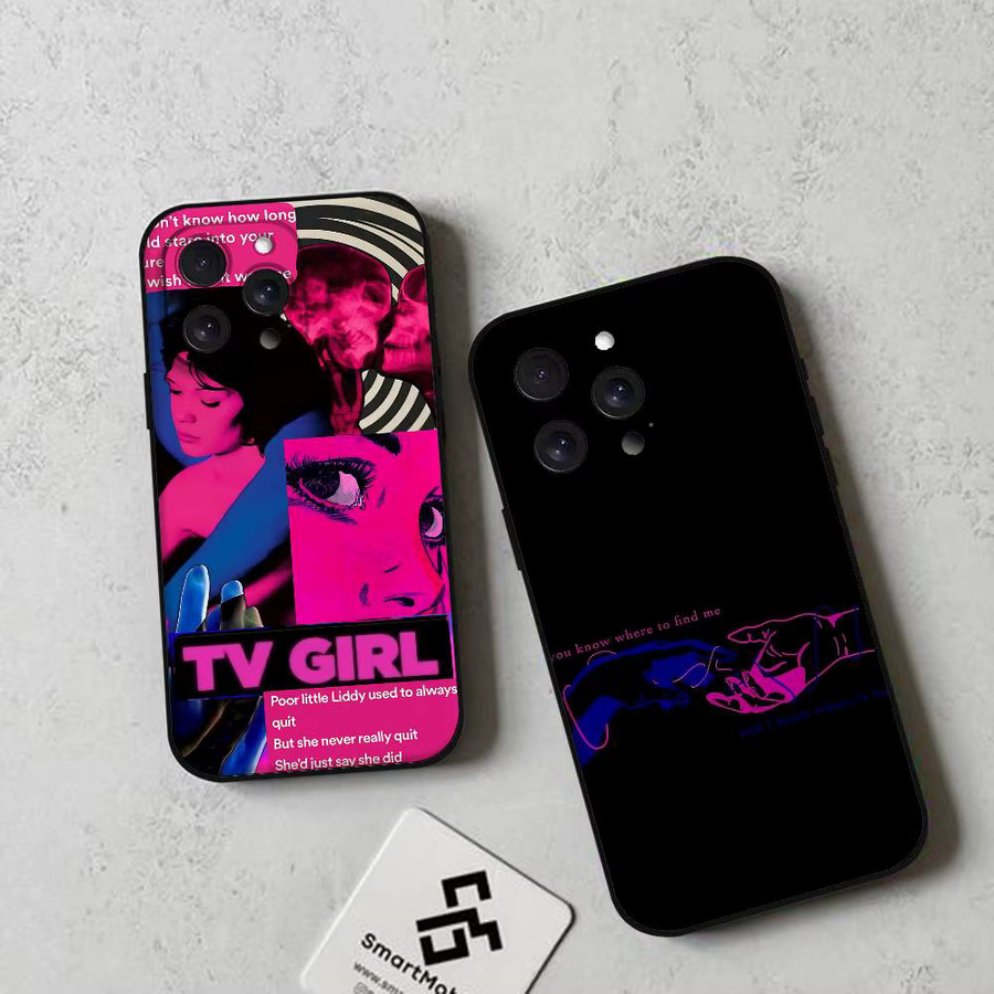 Handyhülle mit TV-Mädchen-Musik-Design für iPhone 11 bis iPhone 17 Pro Max Plus, weiches und hautfreundliches TPU in Multicolour - Bild 2