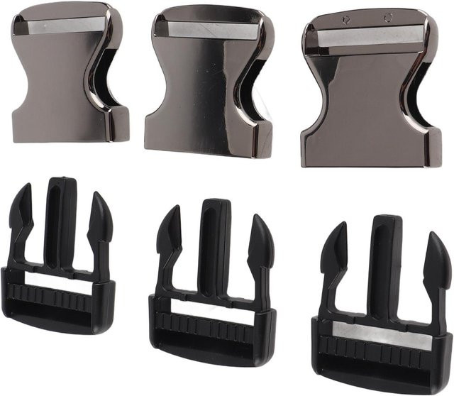 GoolRC Metall Schnellverschluss Schnallen Set, 3 Stück, Silber Schwarz Grau - Bild 1